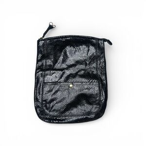 Ralph Lauren Rugby Vintage Y2K Snakeskin Embossed Crossbody Foldover Clutch Bag